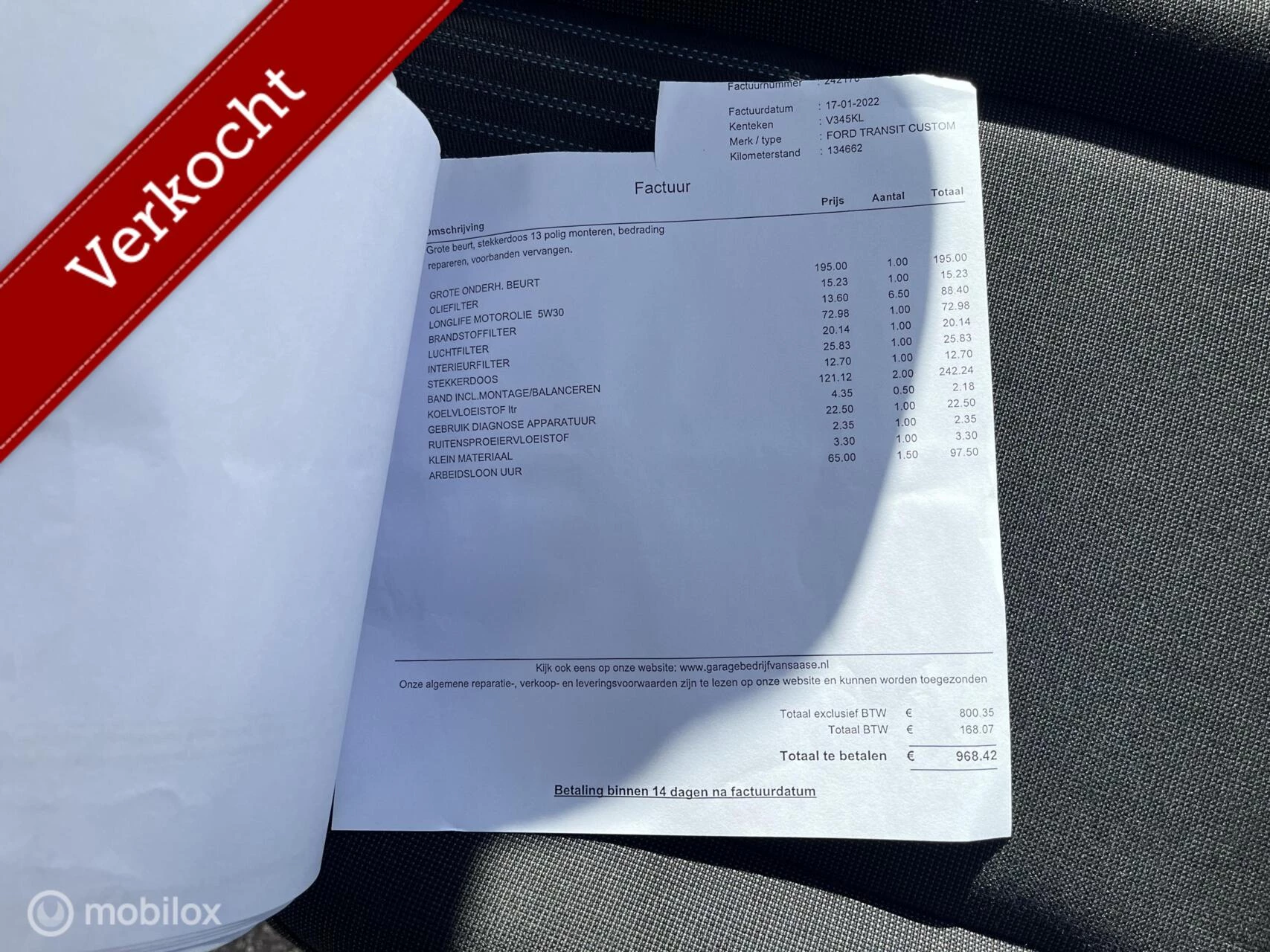 Hoofdafbeelding Ford Transit Custom