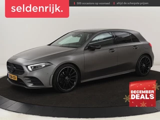 Mercedes-Benz A-klasse 180 Business Solution AMG | Panoramadak |  Stoelverwarming | Leder/Alcantara | Camera | Navigatie | Widescreen | Designo Mountaingrijs Magno