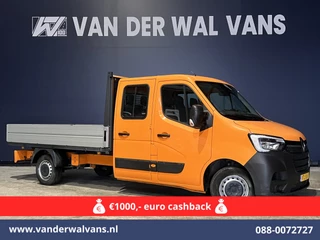 Renault Master 2.3 dCi 135pk *Rijklaar Direct Rijden* Pickup Open laadbak Dubbel cabine Euro6 Airco | 7-Zits | 2500kg Trekhaak Bluetooth-telefoonvoorbereiding