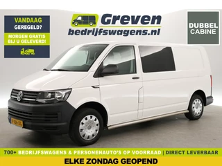 Volkswagen Transporter 2.0 TDI L2H1 | 140PK | DC | Airco | Trekhaak | Elektrpakket