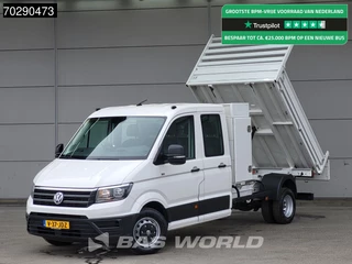 Volkswagen Crafter 177pk Dubbel Cabine Kipper Kist 3500kg trekhaak Tipper Benne Kieper Euro6 2m3 Airco Trekhaak Cruise control