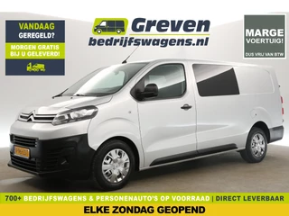 Citroën Jumpy 2.0 BlueHDI L3H1 Marge Dubbele Cabine 5 Persoons Clima Carplay Cruise Navi PDC Trekhaak