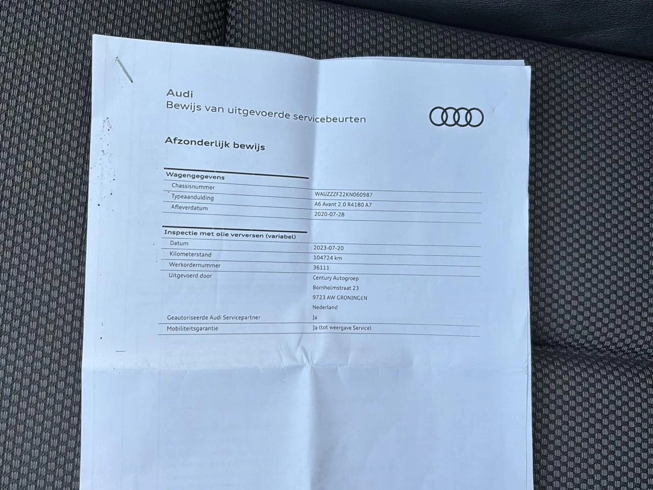 Hoofdafbeelding Audi A6
