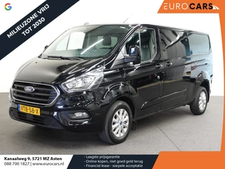 Hoofdafbeelding Ford Transit Custom Ford Transit Custom 300 2.0 TDCI L2H1 Limited Dubbele cabine Navigatie Airco 2x Schuifdeuren Trekhaak Parkeersenoren Carplay Trekhaak