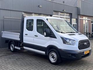 Hoofdafbeelding Ford Transit Ford Transit 310 2.0 TDCI DC Openlaadbak Pick-up Trekhaak 2100kg trekgewicht Bluetooth telefoon voorbereiding 7-Persoons Euro 6 open laadbak P-up Bakwagen Bpm vrij voor particulier gebruik!!