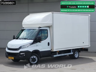 Iveco Daily 35C14 Dubbellucht Bakwagen Achterdeuren Airco Cruise Euro6 Meubelbak Koffer 20m3 Airco Cruise control
