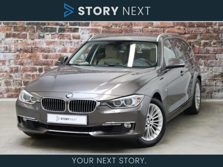 BMW 3 Serie Touring 320i High Executive Luxury Line Automaat / Navigatie Professional / Stoelverwarming / Parkeersensoren / Xenon / Lichtpakket / Cruise Control / Leder / Trekhaak / Climate Control / 17 Inch / Chroom Line