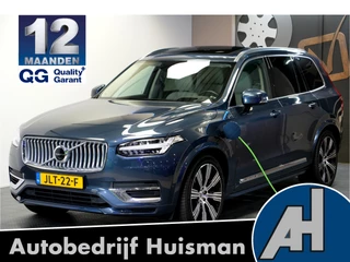Volvo XC90 2.0 T8 AWD 335kW/455pk Aut8 Recharge Long Range Ultimate Bright LUCHTVERING + PANORAMADAK + HARMAN/KARDON + STOELVERWARMING/-MASSAGE/-VENTILATIE + ADAPT.CRUISE + PILOT ASSIST + BLIS + HEAD-UP + 360 CAMERA + PARKSENSOREN V&A + 21" LM-VELGEN!!