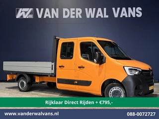 Renault Master 2.3 dCi 135pk *Rijklaar Direct Rijden* Pick up Open laadbak Dubbele cabine Euro6 Airco | 7-Zits | 2500kg Trekhaak Bluetooth-telefoonvoorbereiding