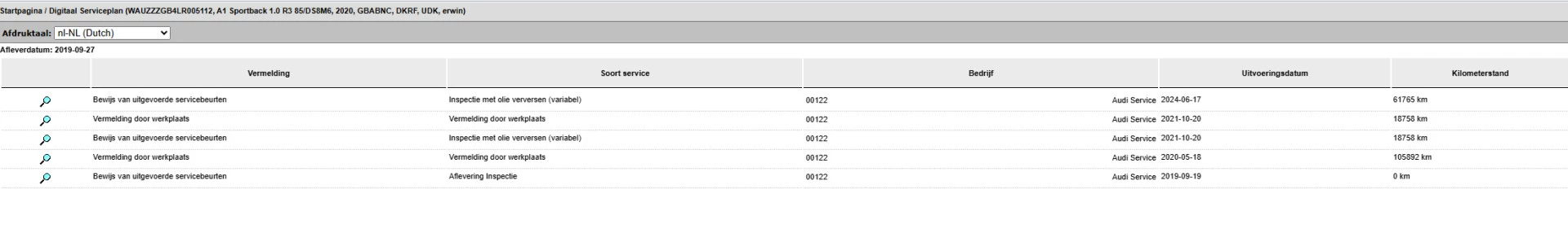 Hoofdafbeelding Audi A1 Sportback