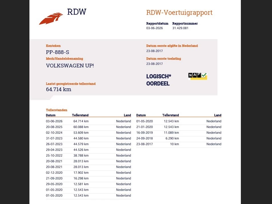 Hoofdafbeelding Volkswagen up!