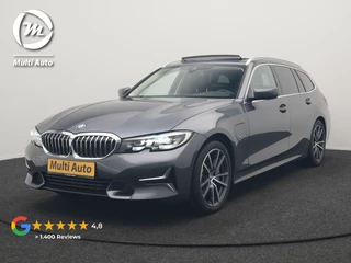 BMW 3 Serie Touring 330e Sportline Plug In Hybrid 293pk Dealer O.H PHEV | Panodak | Trekhaak af Fabriek | Lederen Sportstoelen Memory | 360 Camera | Keyless | Camera & Parkassist | 18"L.M | Apple Carplay | Sfeerverlichting |