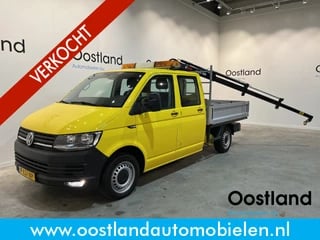 Volkswagen Transporter 2.0 TDI L2H1 Open Laadbak / Hiab T-CLX 009 Kraan / Euro 6 / 220V. / Aluca Kast / Airco / Cruise Control / Trekhaak