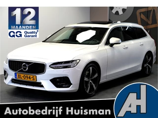 Hoofdafbeelding Volvo V90 Volvo V90 2.0 T4 140kW/190pk Aut8 R-Design PANORAMADAK + FULL LED HIGH BEAM + NAVI SENSUS + PILOT ASSIST + ADAPT.CRUISE + STOELVERWARMING + LEER/ALCANTARA + LANE ASSIST + KEYLESS ENTRY&GO + ON-CALL + PARKSENSOREN + 19" LM-VELGEN!!
