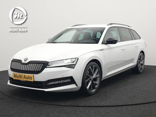 Škoda Superb Combi 1.4 TSI iV Sportline Business Plug In Hybrid 218pk Dealer O.H PHEV | Adaptive Cruise | Alcantara Sportstoelen Memory & Verwarmd | Apple Carplay | Sfeerverlichting | Keyless | Blis | Camera | Virtual | Navigatie | DAB |