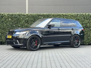 Hoofdafbeelding Land Rover Range Rover Sport Land Rover Range Rover Sport 5.0 V8 Supercharged SVR, PANORAMADAK, MERIDIAN, CARBON, LEDER, ALCANTARA HEMEL, NAVI, LANE, CRUISE CONTROL, CLIMATE CONTROL, BLIND SPOT, 360 CAMERA, STOEL/STUURVERWARMING, ACHTERBANK VERWARMD, LICHTMETAAL 22"