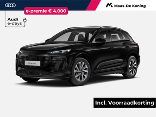 Hoofdafbeelding Audi Q6 e-tron Audi Q6 e-tron Launch edition (B1) e-tron perf 225kW/306pk 100Kw Audi Q6 e-tron Launch edition performance 306 PK · S line zwart leder-kunstleder · Tech plus · Exterieurpakket zwart
