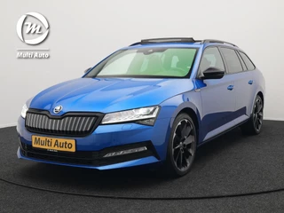 Škoda Superb Combi 1.4 TSI iV Sportline Business Plug In Hybrid 218pk PHEV | Panodak | Trekhaak af Fabriek | Alcantara Sportstoelen Memory | Adaptive Cruise | Crystal LED | Sfeerverlichting | Virtual | Navigatie | Apple Carplay | Stoelverwarming | DAB |