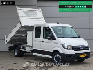 MAN TGE 5.120 Open Laadbak met Kist Dubbel Cabine Dubbellucht 3,5t Trekhaak Navi Airco Cruise Euro6 Pritsche Open Box Pickup Airco Dubbel cabine Trekhaak Cruise control