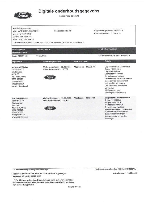 Hoofdafbeelding Ford B-MAX