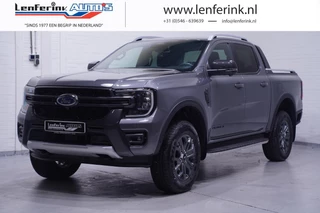 Ford Ranger 3.0 TDCi 240 pk V6 Wildtrack 2-Zits Navi, LED, Elek. Rollcover Laadruimte, 360 Camera, Leder Zwart, Trekhaak 3.500 kg, Nieuw