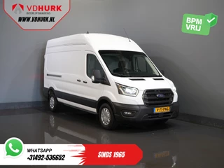 Ford Transit 350 2.0 TDCI 185 pk Aut. L3H3 Riem V.V/ 2xSchuifdeur/ Bi-Xenon/ Elek.Stoel/ Carplay/ Stoelverw./ Camera/ Cruise/ PDC/ Navi