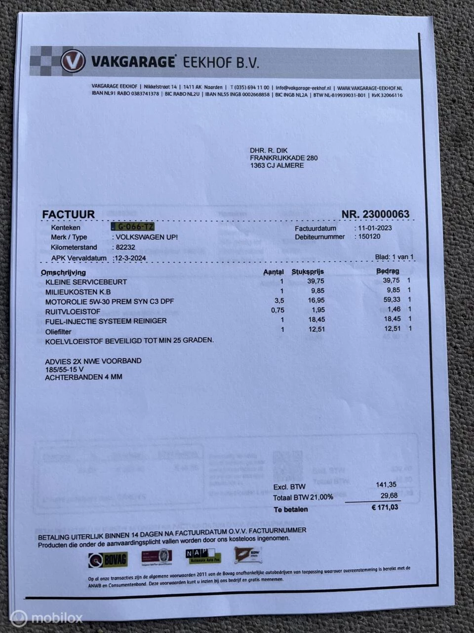 Hoofdafbeelding Volkswagen up!