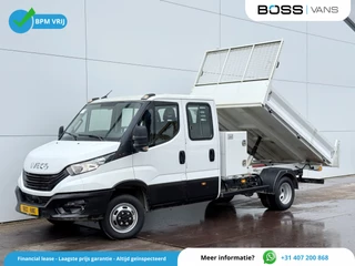 Iveco Daily 35C16 3.0 Dubbele Cabine Kipper Dubbellucht Airco Navigatie Camera 3.5t Trekhaak Tipper Benne
