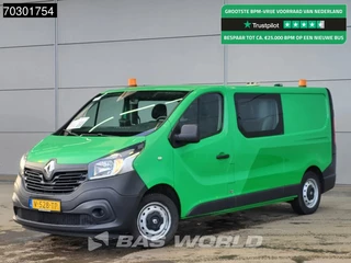 Renault Trafic 125PK Dubbel Cabine L2H1 Trekhaak Navi Airco Cruise Camera Parkeersensoren Werkplaatsinrichting APK 08-2026 Euro6 L2 DC Doka Mixto Airco Trekhaak Cruise control