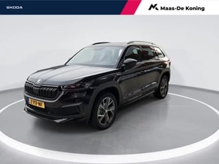 Skoda Kodiaq 1.5 TSI 150pk DSG Sportline Business 7p. · Panoramadak · Camera · Elek. Bestuurdersstoel + Geheugen · Stoelverwarming · Matrix LED · ACC · Apple/Android Car Play · Garantie t/m 04-06-2028 of 100.000km