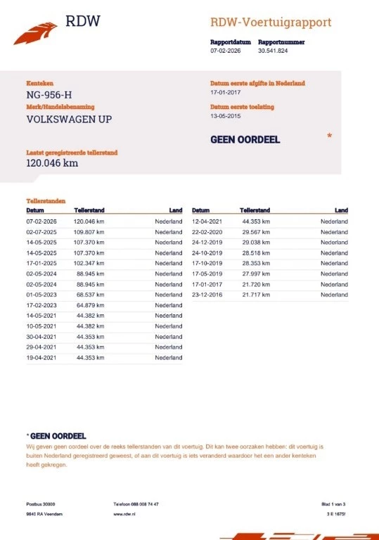 Hoofdafbeelding Volkswagen up!