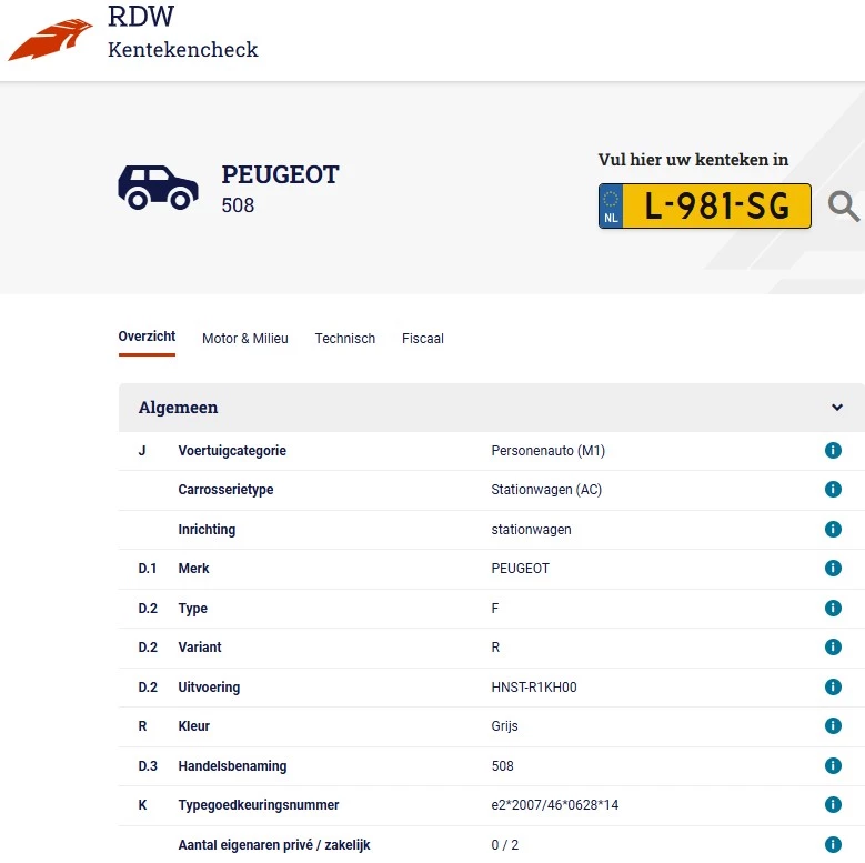 Hoofdafbeelding Peugeot 508