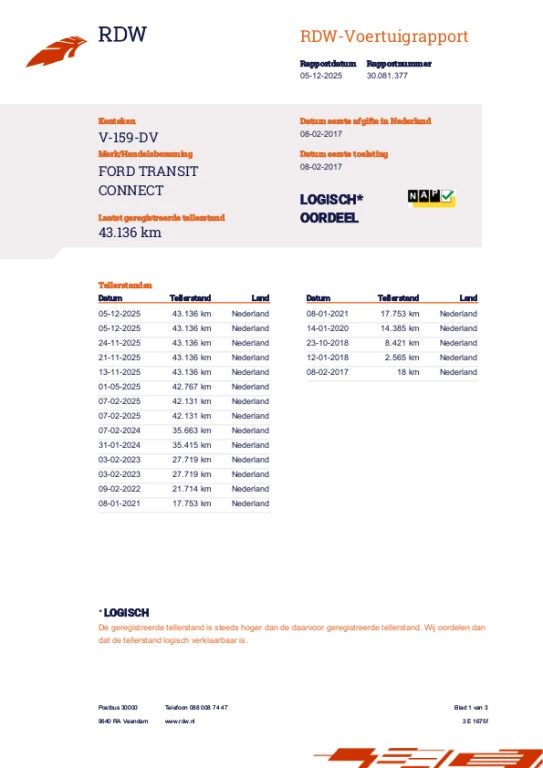 Hoofdafbeelding Ford Transit Connect