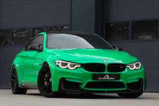 Hoofdafbeelding BMW M4 BMW 4-serie Coupé M4 Competition Headup 360View Keramisch Carbon Interieur Signal Green individual 43000km BJ2018