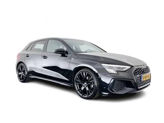 Audi A3 Sportback 35 TFSI S-edition S-Line-Sportpack (INCL-BTW) Aut. *LEATHER-FABRIC | FULL-LED | SPORT-SEATS | DIGI-COCKPIT | NAVI-FULLMAP | ECC | KEYLESS | SHIFT-PADDLES | PRIVACY-GLASS | PDC | LANE-ASSIST | DAB | CRUISE | 19''ALU*