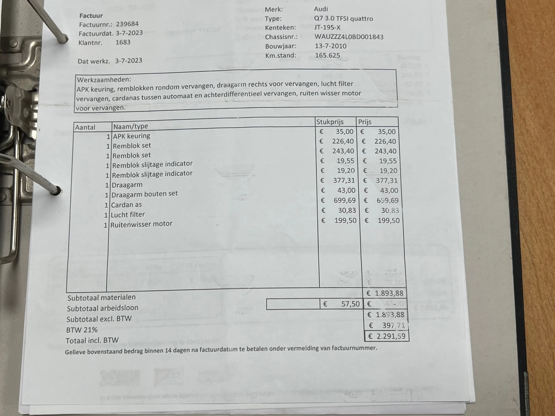 Hoofdafbeelding Audi Q7