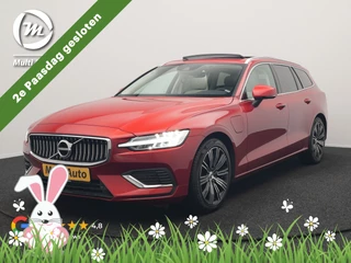 Volvo V60 T6 Recharge AWD Inscription PHEV 340pk Dealer O.H. | Trekhaak Af Fabriek | Panodak | Camera | Harman & Kardon | Lederen Sportstoelen Verwarmd | Stuur Verwarmd | Virtual | Apple Carplay | Keyless | Navigatie | DAB | Plug In Hybrid