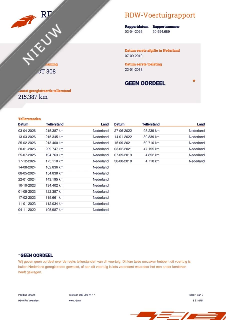 Hoofdafbeelding Peugeot 308