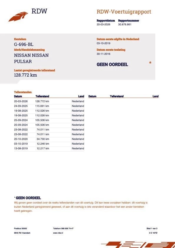 Hoofdafbeelding Nissan Pulsar