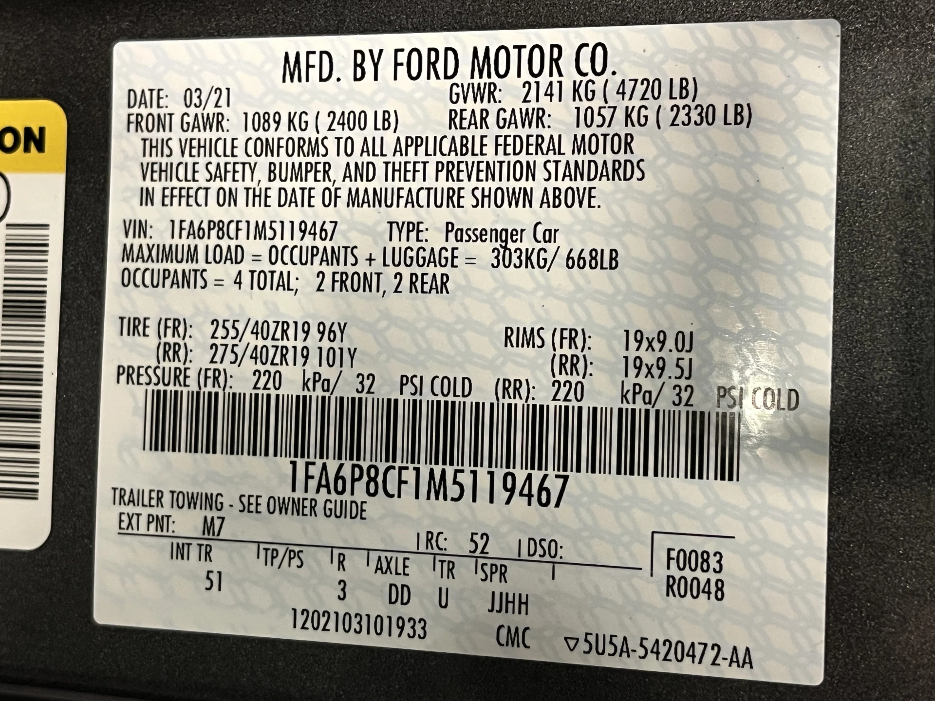 Hoofdafbeelding Ford Mustang