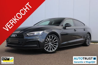 Audi A5 Sportback 35 TFSI Sport S-line black edition Trekhaak Virtual Cockpit LED Matrix Navigatie Half Leder Stoelverwarming Sfeerverlichting 19 inch LMV NAP Dealer Onderhouden!