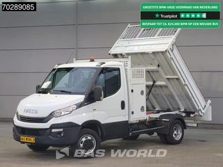 Iveco Daily 35C16 Kipper met Kraan Dubbellucht 3,5t Trekhaak Airco Cruise Camera Euro6 Crane Kran Kranwagen 2m3 Airco Trekhaak Cruise control