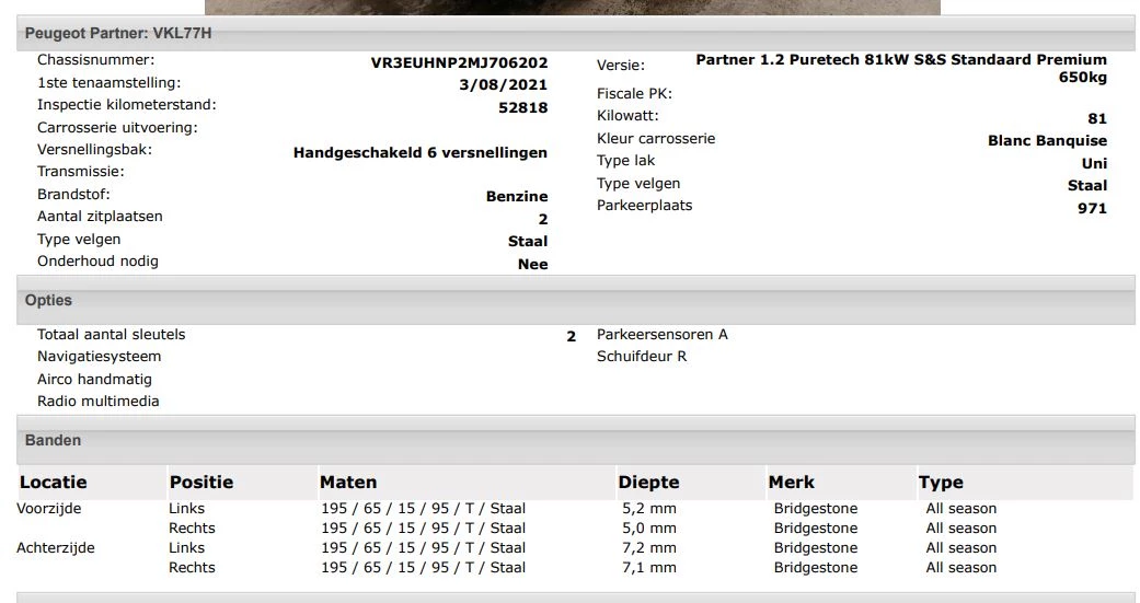 Hoofdafbeelding Peugeot Partner