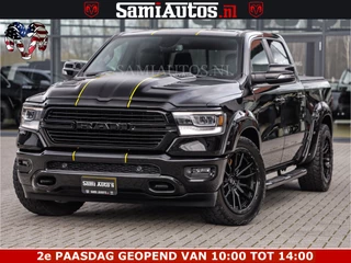Dodge Ram 1500 HULK | 5.7 V8 | STRIPING | LUCHT VERING | LARAMIE SPORT BLACK ON BLACK | MEGA DIK | CREW CAB DUBBELE CABINE | 5 PERSOONS | DC | DIKKE WILEN | WIDE BODY |