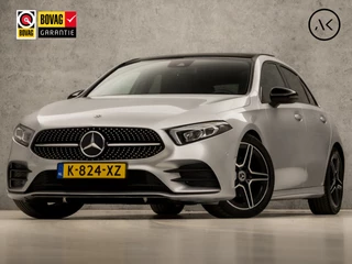 Mercedes-Benz A-Klasse 180 AMG Sport Automaat (SCHUIFDAK, APPLE CARPLAY, SFEERVERLICHTING, BURMESTER, KEYLESS, LEDER/ALCANTARA, CAMERA, SPORTSTOELEN, STOELVERWARMING, WIDESCREEN, GETINT GLAS, NIEUWSTAAT)