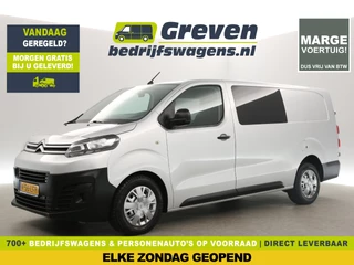 Citroën Jumpy 2.0 BlueHDI L3H1 | MARGE! | Dubbele Cabine | 5 Persoons | Airco Carplay Cruise Navi Trekhaak Parkeersensoren