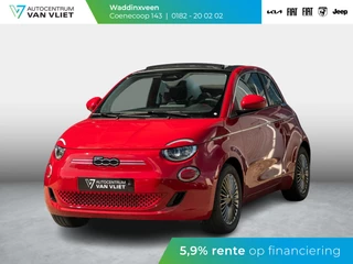 Hoofdafbeelding Fiat 500e Fiat 500e 42 kWh Cabrio | Clima | Camera | Carplay | Cruise | Uit voorraad leverbaar