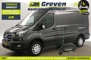 Ford E-Transit 350 L2H2 Trend 68 kWh Gratis E-Step! | 184PK Elektrisch Automaat Airco Carplay Navigatie PDC 3 Persoons Elektrpakket