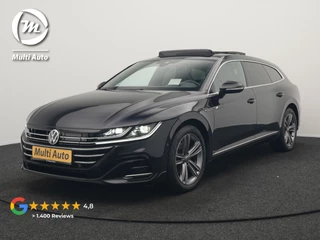 Volkswagen Arteon Shooting Brake 1.4 TSI eHybrid R-Line Business+ Plug In Hybrid 218pk Dealer O.H PHEV | Panodak | Trekhaak af Fabriek | Adaptive Cruise |  Lederen Sportstoelen Massage & Memory | 360 Camera | Head Up | Stuurverwarming | Virtual | BLIS |