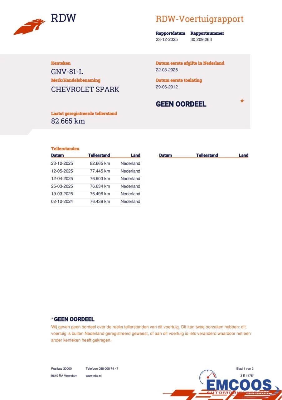 Hoofdafbeelding Chevrolet Spark